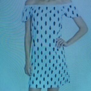 Off-Shoulder Polka Dot Dress